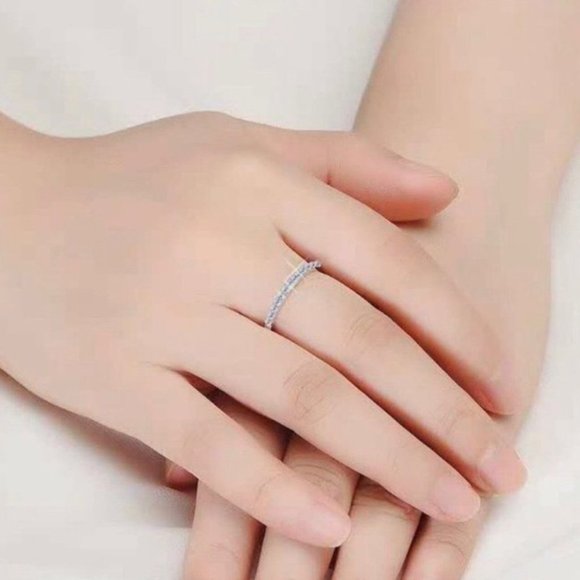 Trendy boutique Jewelry - S925 STERLING SILVER DIAMOND FULL ETERNITY RING